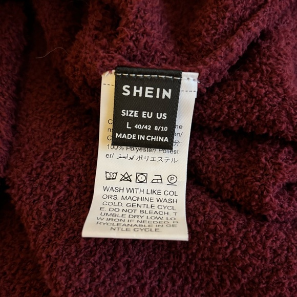 SHEIN Women's Cozy Knit Sweater in Burgundy - Picture 4 of 4